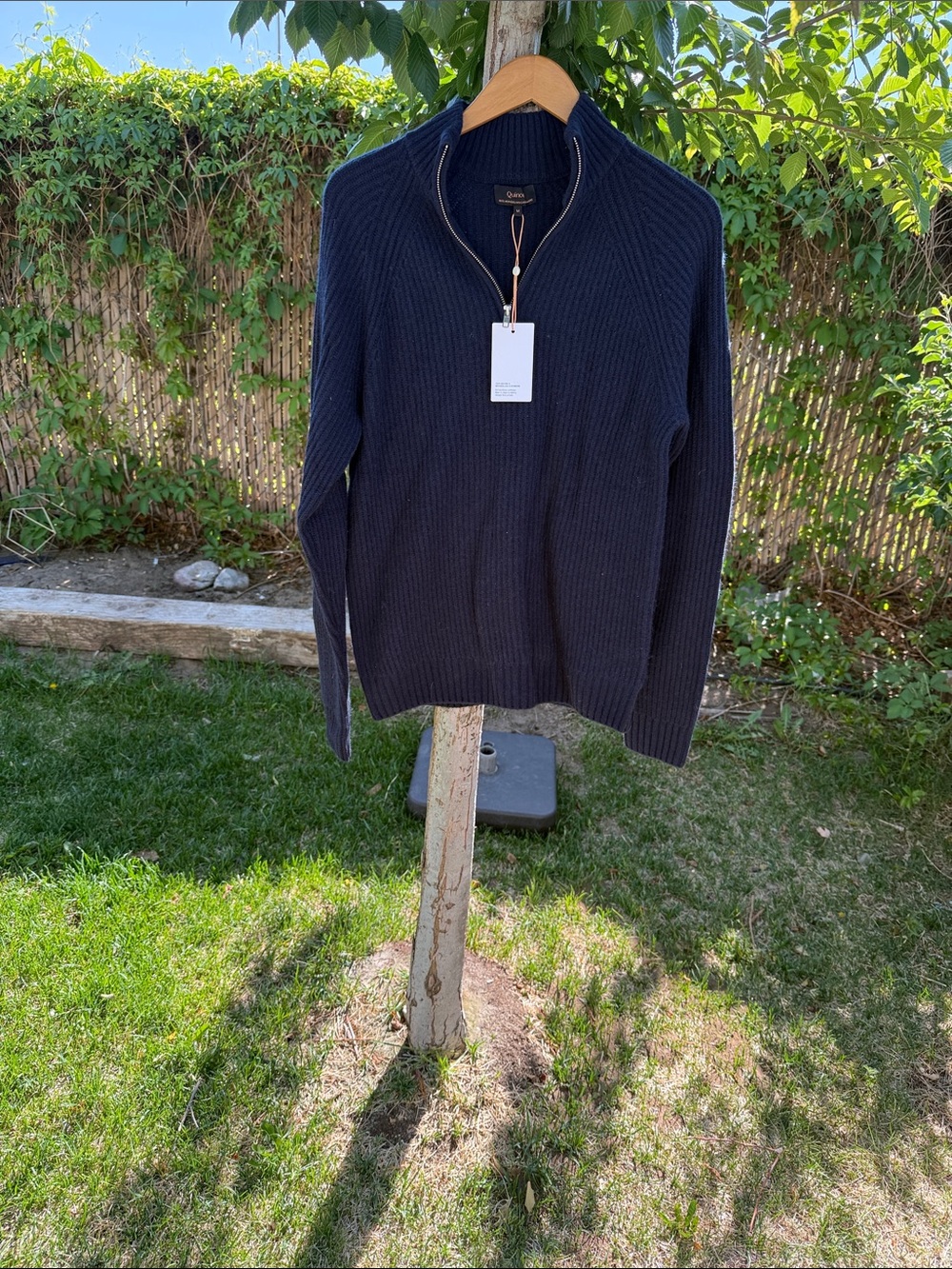 Mongolian Cashmere Fisherman Quarter Zip Sweater - Picture 4 of 8